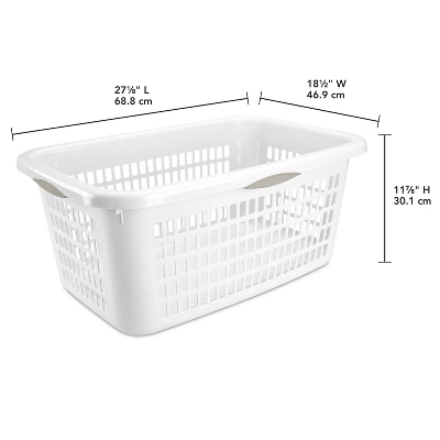 2bu Laundry Basket White - Brightroom™: Portable Plastic Clothes Organizer With Built-In Handles, 70.4L Capacity 8 2bu Laundry Basket White - Brightroom™: Portable Plastic Clothes Organizer With Built-In Handles, 70.4L Capacity - Image 7