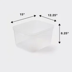 Large Open Storage Bin Clear - Brightroom™: Plastic, Portable, Nesting, Universal Storage, 20.4 Volume, 15x12.25x8.25 7 Large Open Storage Bin Clear - Brightroom™: Plastic, Portable, Nesting, Universal Storage, 20.4 Volume, 15x12.25x8.25 -Green house GUEST ae6a255b 79f2 41bd a01d f31e54347a04