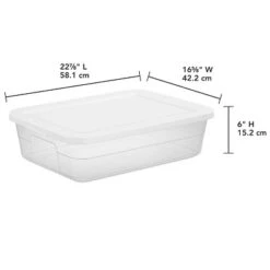 28qt Clear Under Bed Storage Box White - Brightroom™