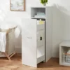 Narrow Storage Cabinet With Pull Out Cart White - Brightroom™: Utility Cart, Rolling Casters, Particle Board, 45" Height 2 Narrow Storage Cabinet With Pull Out Cart White - Brightroom™: Utility Cart, Rolling Casters, Particle Board, 45" Height -Green house GUEST bbfb45ab ac27 454a b472 55af18ca0e70