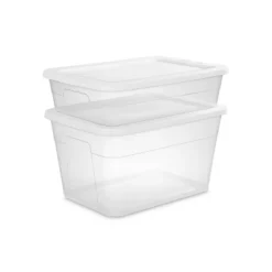 56qt Clear Non-Latching Storage Box With White Lid - Brightroom™ 21 56qt Clear Non-Latching Storage Box With White Lid - Brightroom™ -Green house GUEST bff63022 0c9d 4d1c 9c83 ce8a855a2ccb