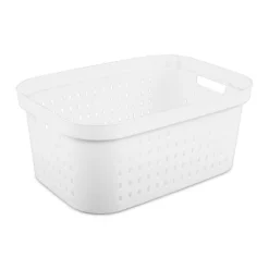 1.5bu Rectangle Modern Laundry Basket - Brightroom™: White Plastic Clothes Basket With Built-In Handles, Medium Size 10 1.5bu Rectangle Modern Laundry Basket - Brightroom™: White Plastic Clothes Basket With Built-In Handles, Medium Size -Green house GUEST cc28ac84 ff71 41ec aa28 778151e96fdd