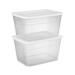 56qt Clear Non-Latching Storage Box With White Lid - Brightroom™ 20 56qt Clear Non-Latching Storage Box With White Lid - Brightroom™ -Green house GUEST cfeb3441 e377 4268 9829 d05bbd5c8f13