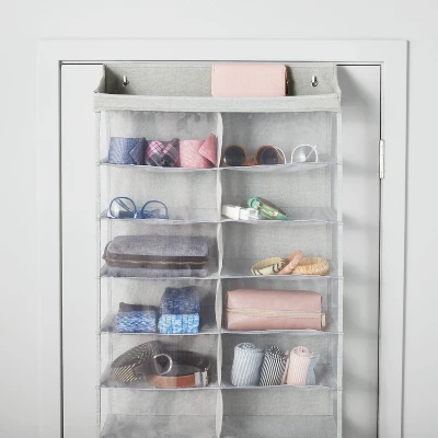 Over The Door 26 Shelf Mesh Shoe Organizer Light Gray - Brightroom™ 4 Over The Door 26 Shelf Mesh Shoe Organizer Light Gray - Brightroom™ - Image 2