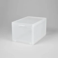 Small Stackable Bins Front Opening Clear Plastic - Brightroom™ 10 Small Stackable Bins Front Opening Clear Plastic - Brightroom™ -Green house GUEST d14984ec d883 4043 91a2 cad190d9ba3c