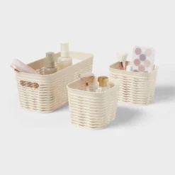 3pk Wave Assorted Decorative Basket Cream 5L Narrow 2c - Brightroom™ 7 3pk Wave Assorted Decorative Basket Cream 5L Narrow 2c - Brightroom™ -Green house GUEST d48fb1cd 8cd6 40b3 8927 47c5f9540ebe