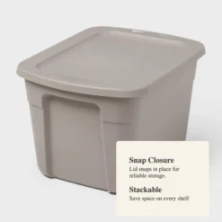 18gal Non-Latching Storage Tote Gray - Brightroom™ 7 18gal Non-Latching Storage Tote Gray - Brightroom™ -Green house GUEST d628e126 0b63 4343 8f76 a14188377986