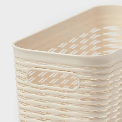 3pk Wave Assorted Decorative Basket Cream 5L Narrow 2c - Brightroom™ 4 3pk Wave Assorted Decorative Basket Cream 5L Narrow 2c - Brightroom™ - Image 2