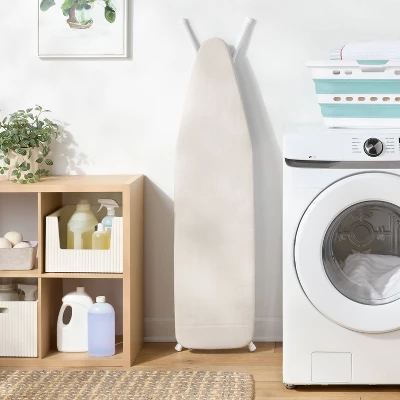 Standard Ironing Board White Metal With Creamy Chai Cover - Brightroom™ 3 Standard Ironing Board White Metal With Creamy Chai Cover - Brightroom™