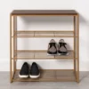 4 Tier Shoe Rack Brass With Walnut Wood - Brightroom™ -Green house GUEST e31dce3a bdeb 4fd6 b72c 1d264900f33c