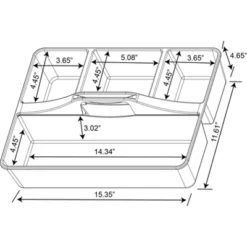 Divided Caddy Organizer White - Brightroom™: Utility Storage Cart, Polypropylene, Universal Storage, 1 Year Warranty -Green house GUEST e5071bb0 7856 4a20 b2f5 705acf965b68