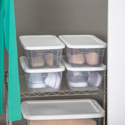 6qt Clear Storage Box White - Brightroom™ 4 6qt Clear Storage Box White - Brightroom™ - Image 2