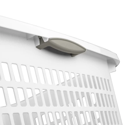2bu Laundry Basket White - Brightroom™: Portable Plastic Clothes Organizer With Built-In Handles, 70.4L Capacity 7 2bu Laundry Basket White - Brightroom™: Portable Plastic Clothes Organizer With Built-In Handles, 70.4L Capacity - Image 6