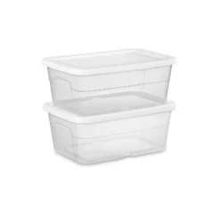 16qt Clear Storage Box With Lid White - Brightroom™ 21 16qt Clear Storage Box With Lid White - Brightroom™ -Green house GUEST f5a25326 c8c3 4369 bece 02ea80a39123