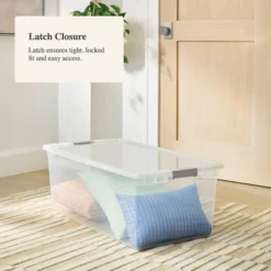 110qt Latching Clear Storage Box With Gray Latches - Brightroom™ 7 110qt Latching Clear Storage Box With Gray Latches - Brightroom™ -Green house GUEST f6cfea15 f970 41e3 b747 0d78176dd897